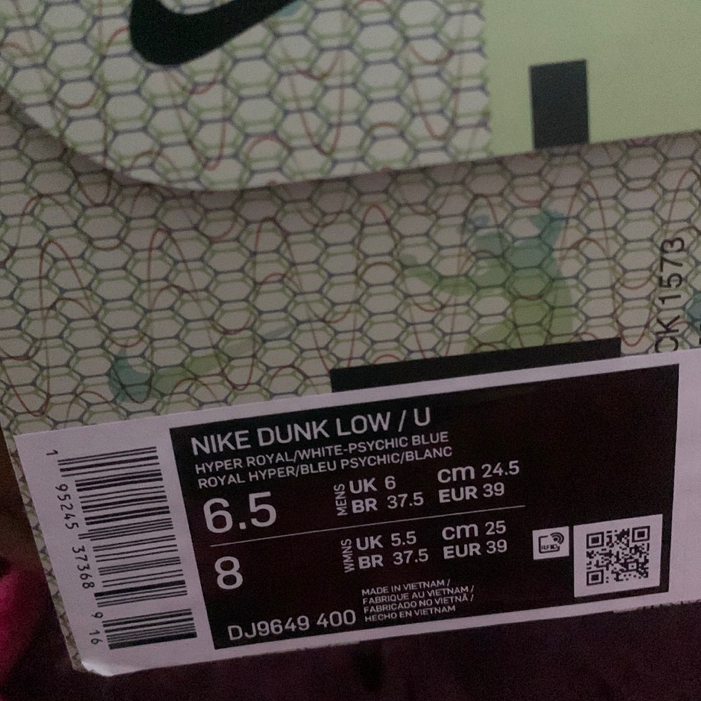 MENS NIKE DUNK SZ 6.5